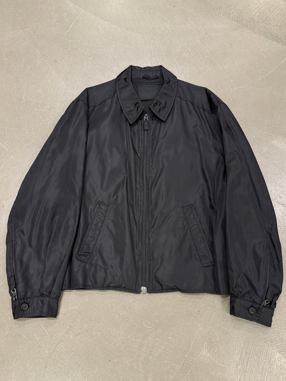 1990s Prada black technical nylon jacket