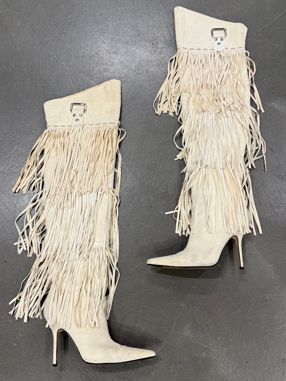 S/S2004 Dolce & Gabbana western fringe high boots