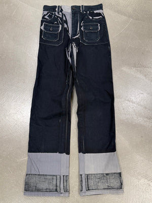 2010s Prada trompe l'oeil print cotton pants