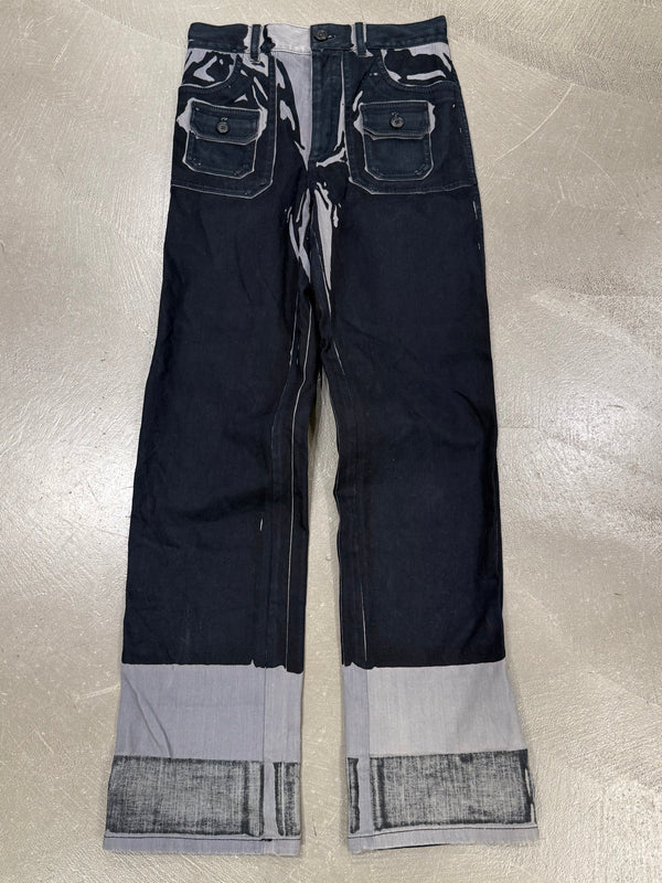 2010s Prada trompe l'oeil print cotton pants