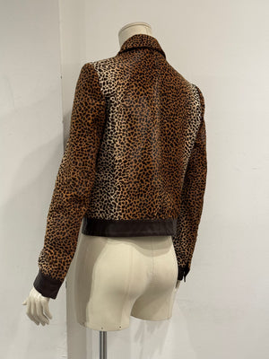A/W 2010 Gucci by Frida Giannini leopard pony hair leather jacket
