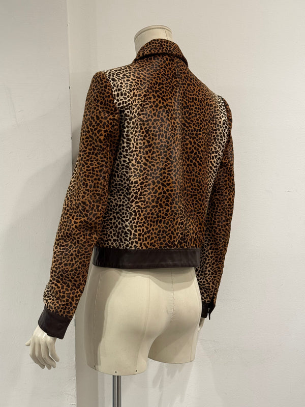 A/W 2010 Gucci by Frida Giannini leopard pony hair leather jacket