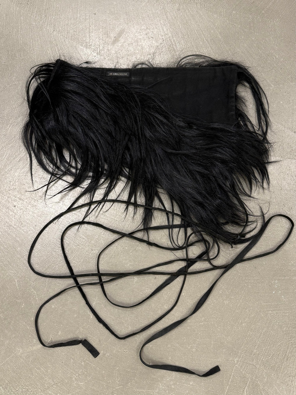 A/W2002 Ann Demeulemeester runway feather trim scarf