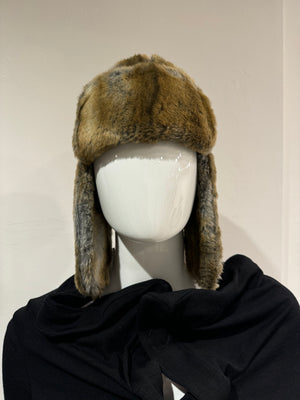 2000s Just Cavalli Chapka faux fur hat