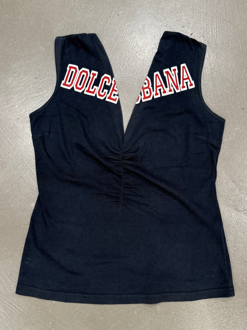 2000s Dolce & Gabbana shoulder logo tank