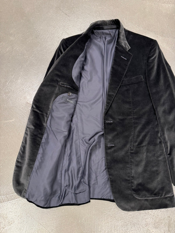 1990s Gucci by Tom Ford velour blazer jacket