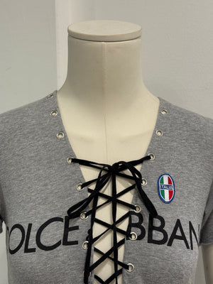 A/W2003 Dolce & Gabbana runway lace-up top