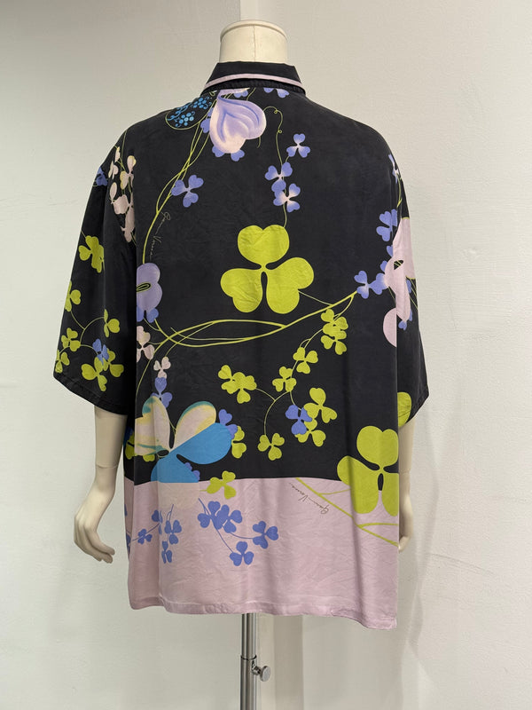 1990s Gianni Versace silk floral shirt