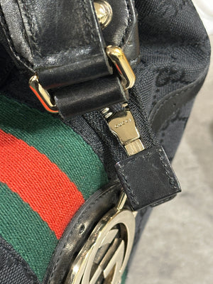 2000s Gucci GG canvas web hobo bag