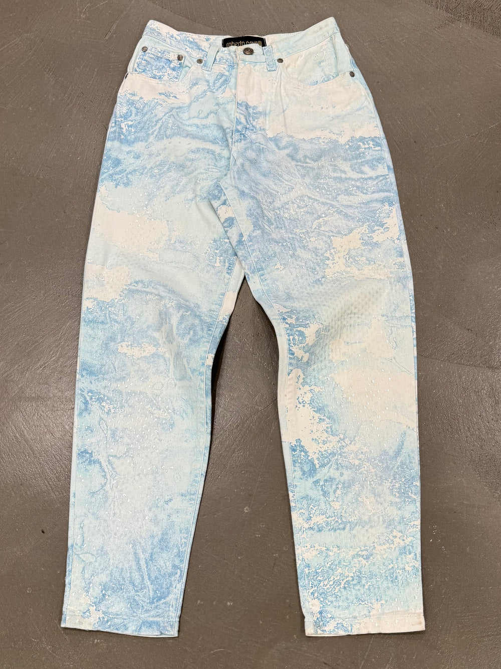 1990s Roberto Cavalli sequin printed pants
