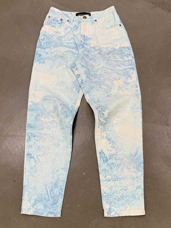 1990s Roberto Cavalli sequin printed pants