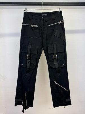A/W2003 Dolce & Gabbana bondage parachute cargo pants