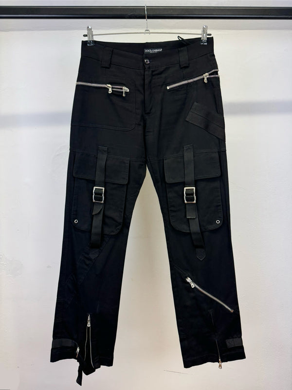 A/W2003 Dolce & Gabbana bondage parachute cargo pants