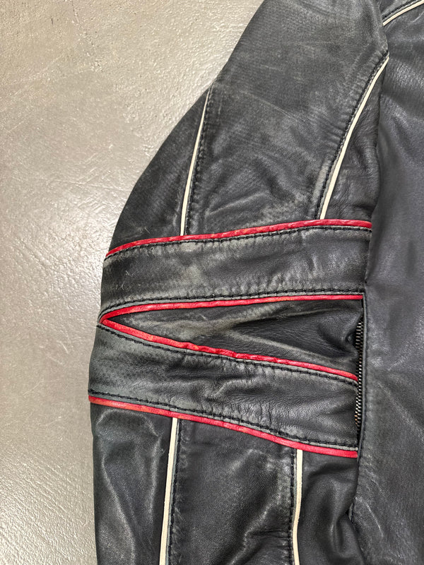 2000s Prada moto leather jacket