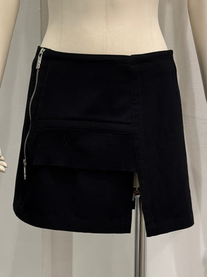 1990s Dirk Bikkembergs zipper mini skirt
