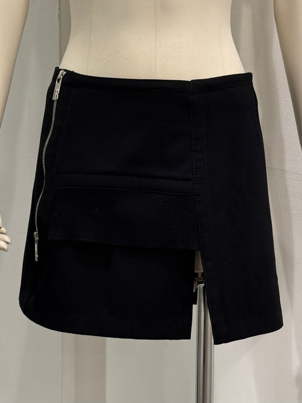 1990s Dirk Bikkembergs zipper mini skirt