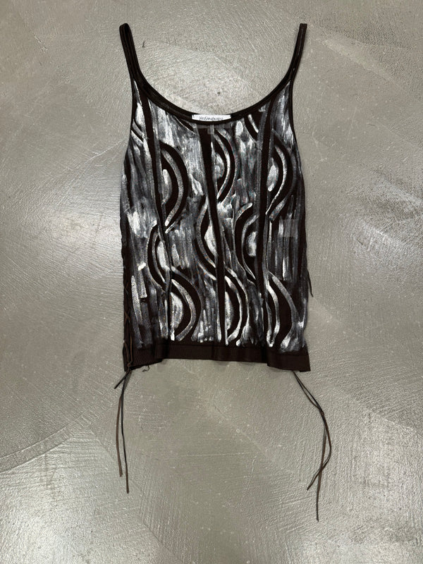 S/S2002 Yves Saint Laurent rive gauche by Tom Ford runway painted tank top