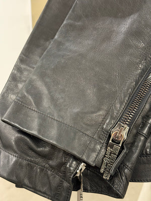 1990s Dirk Bikkembergs full zipper leather pants