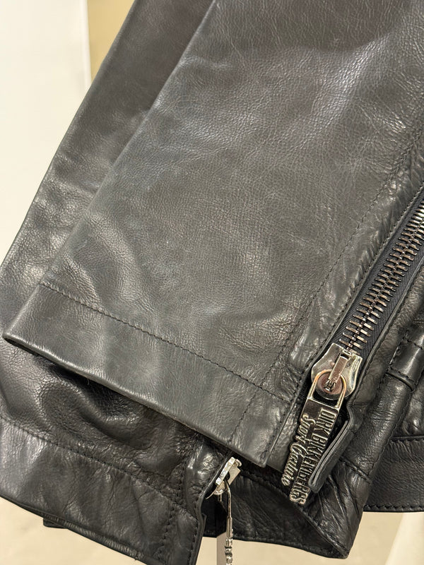 1990s Dirk Bikkembergs full zipper leather pants