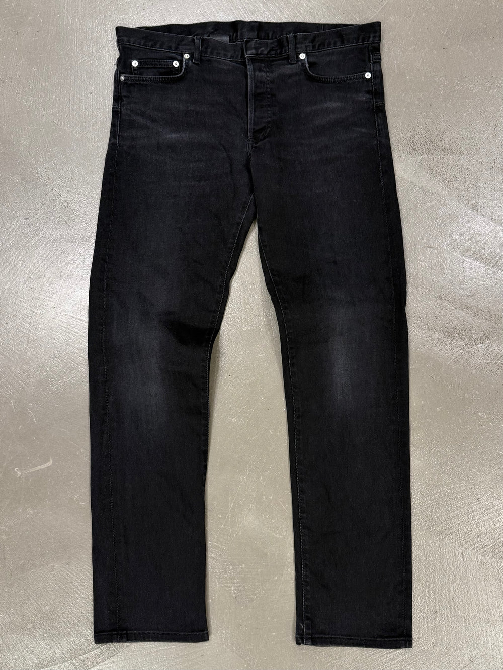 2000s Dior by Hedi Slimane faded black jeans