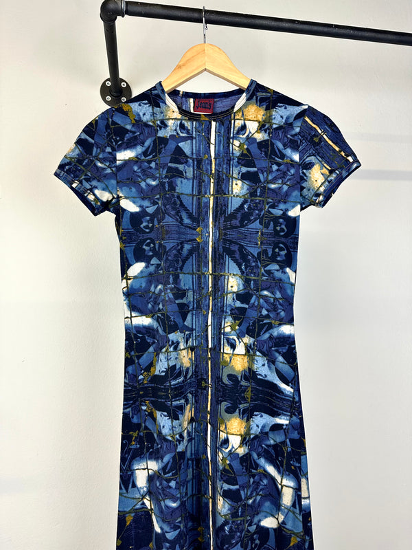 2000s Jean Paul Gaultier mosaic long dress