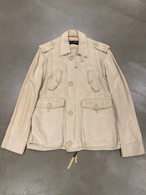 2000s Dolce & Gabbana multi-pocket linen utility jacket