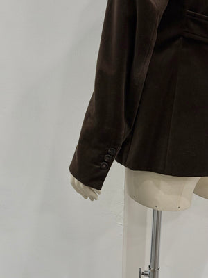 2005 YVES Saint Laurent velvet tailored military blazer