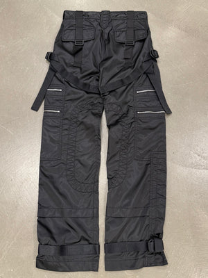 A/W2003 Dolce & Gabbana bondage nylon technical cargo pants