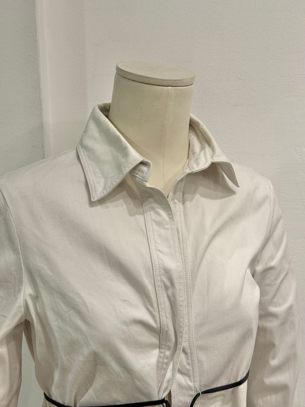 2000s Gucci by Tom Ford leather cord shirt
