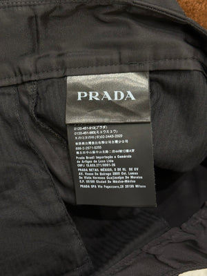 2000s Prada nylon wide leg trousers