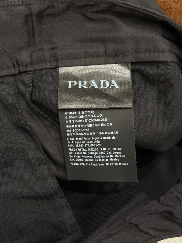 2000s Prada nylon wide leg trousers