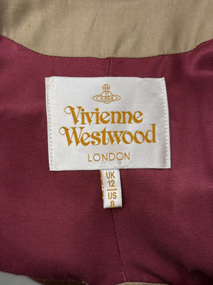 2000s Vivienne Westwood brown structured cropped camel jacket