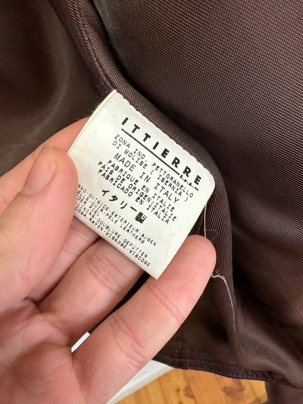 2004 Roberto Cavalli faded zipper leather jacket