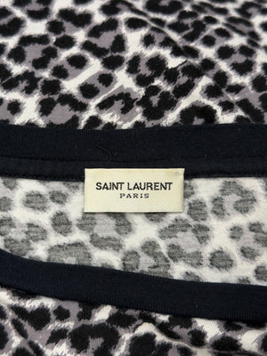 Saint Laurent by Hedi Slimane baby cat printed tee shirt