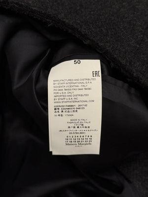 2017 Maison Margiela asymmetric double breasted coat