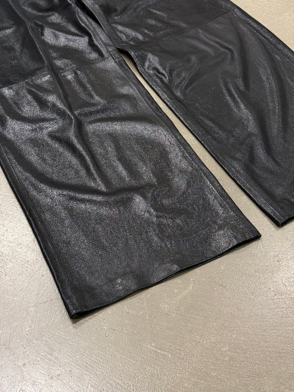 2000s Gucci by Tom Ford blistered leather wide pants
