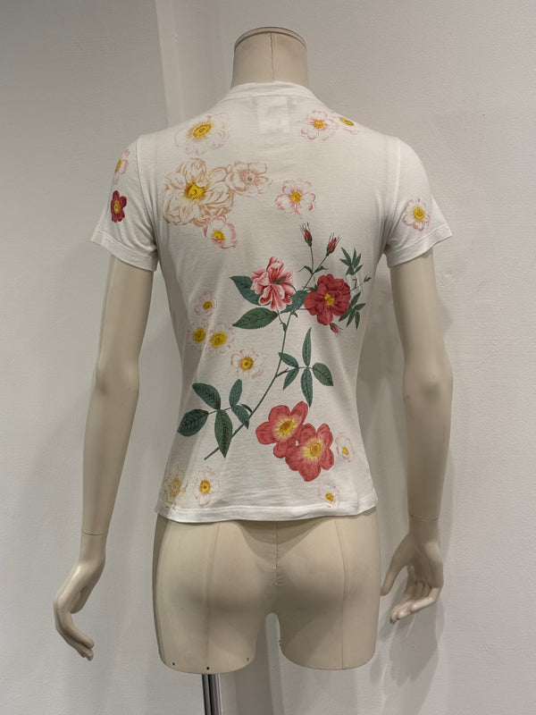 A/W2003 Christian Dior J'adore Dior floral print t-shirt
