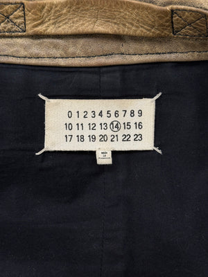 A/W2012 Maison Margiela distressed five zipper leather jacket