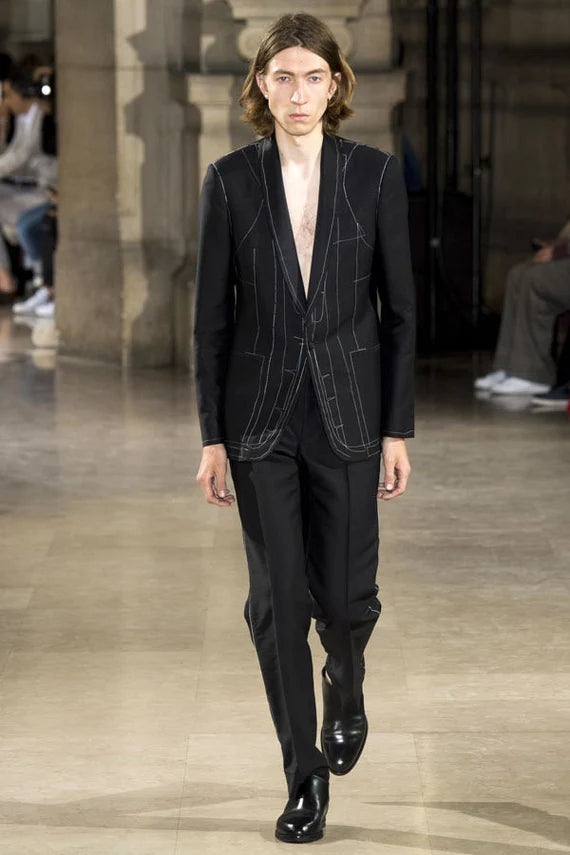S/S2017 Maison Margiela runway basting stitch jacket