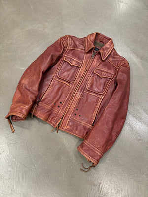 A/W2004 Dsquared2 runway faded leather jacket