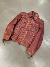 Load image into Gallery viewer, A/W2004 Dsquared2 runway faded leather jacket
