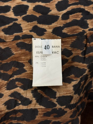 2002 Dolce & Gabbana butterfly corduroy structured jacket