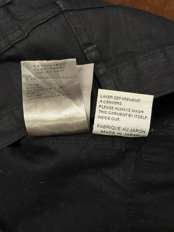 2000s Dior black coated jeans