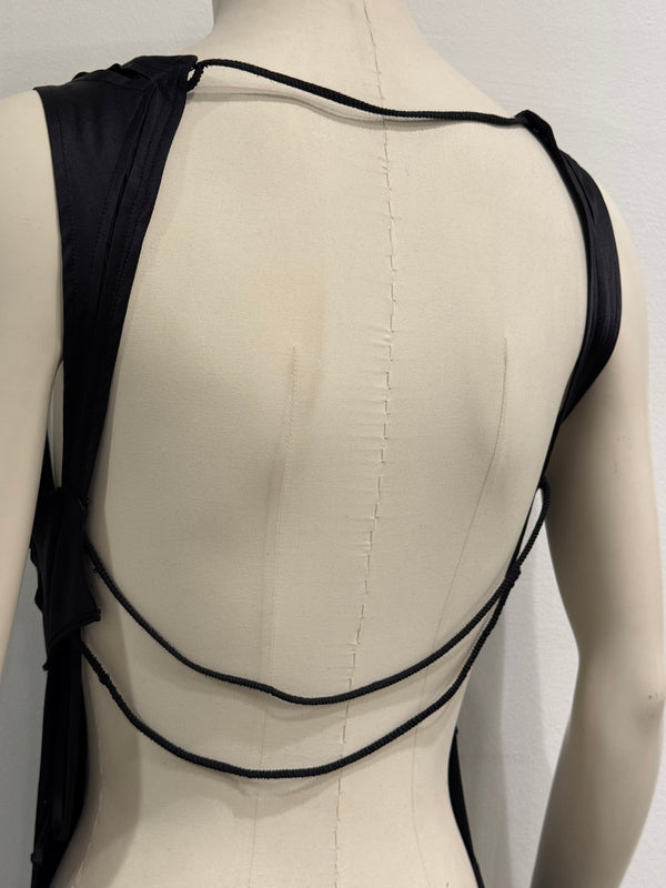 S/S2004 Gucci by Tom Ford bondage corseted dress
