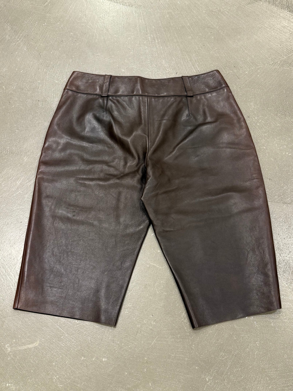 2000s Loewe leather shorts