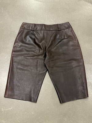 2000s Loewe leather shorts