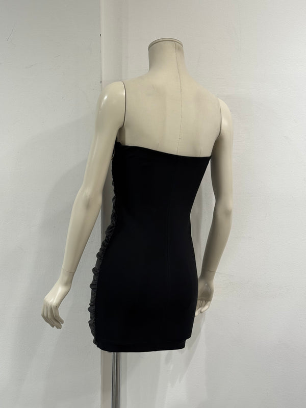 2000s Roberto Cavalli leather mini dress with horn detail