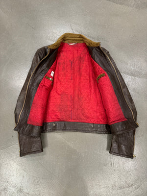 1990s Dolce & Gabbana mainline hybrid corduroy leather jacket