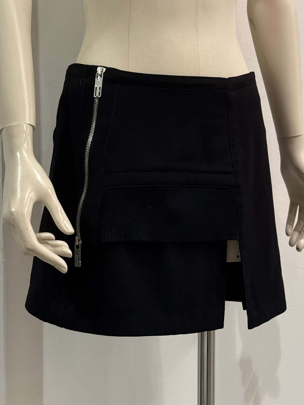 1990s Dirk Bikkembergs zipper mini skirt