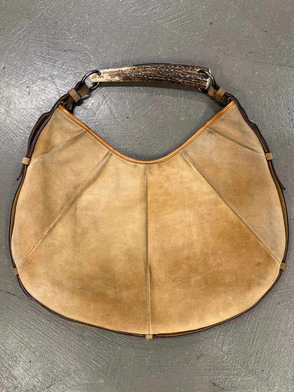 2002 Yves Saint Laurent Mombasa suede bag